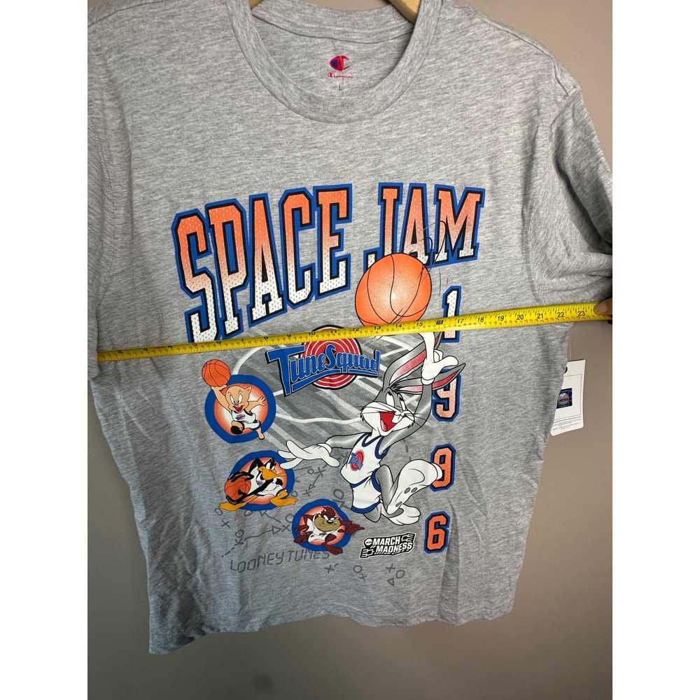 Champion Space Jam Tune Squad NCAA March Madness T-Shirt Gray Mens Large NEW - Picture 2 of 6